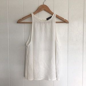 AMERICAN APPAREL White Crepe Tank Top